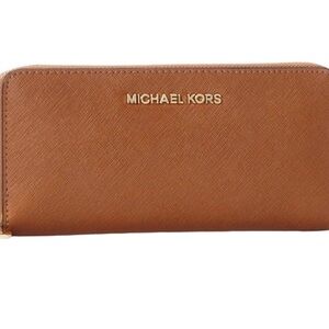 Michael Kors Camel Gold Zip-Around Wallet